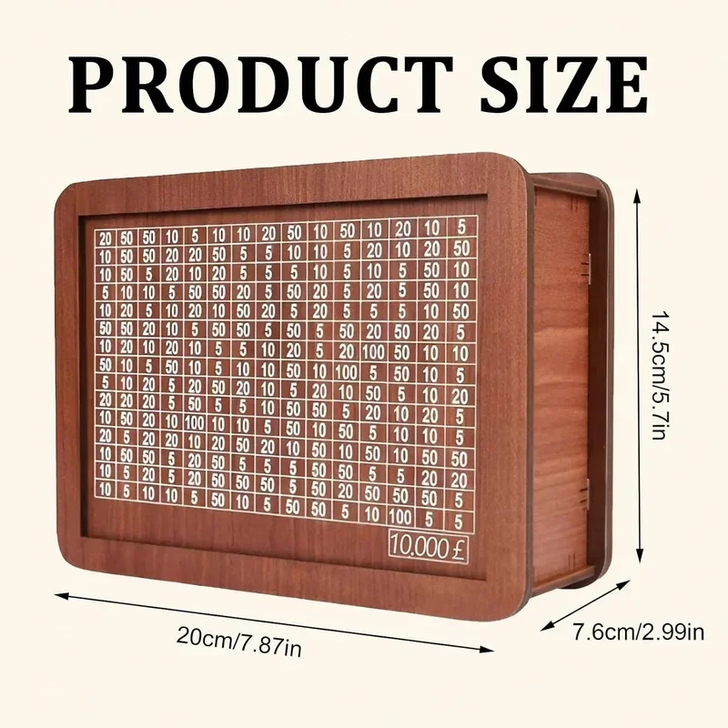 Hucha infantil de madera natural estilo retro clásico de mostrador - imagen 2