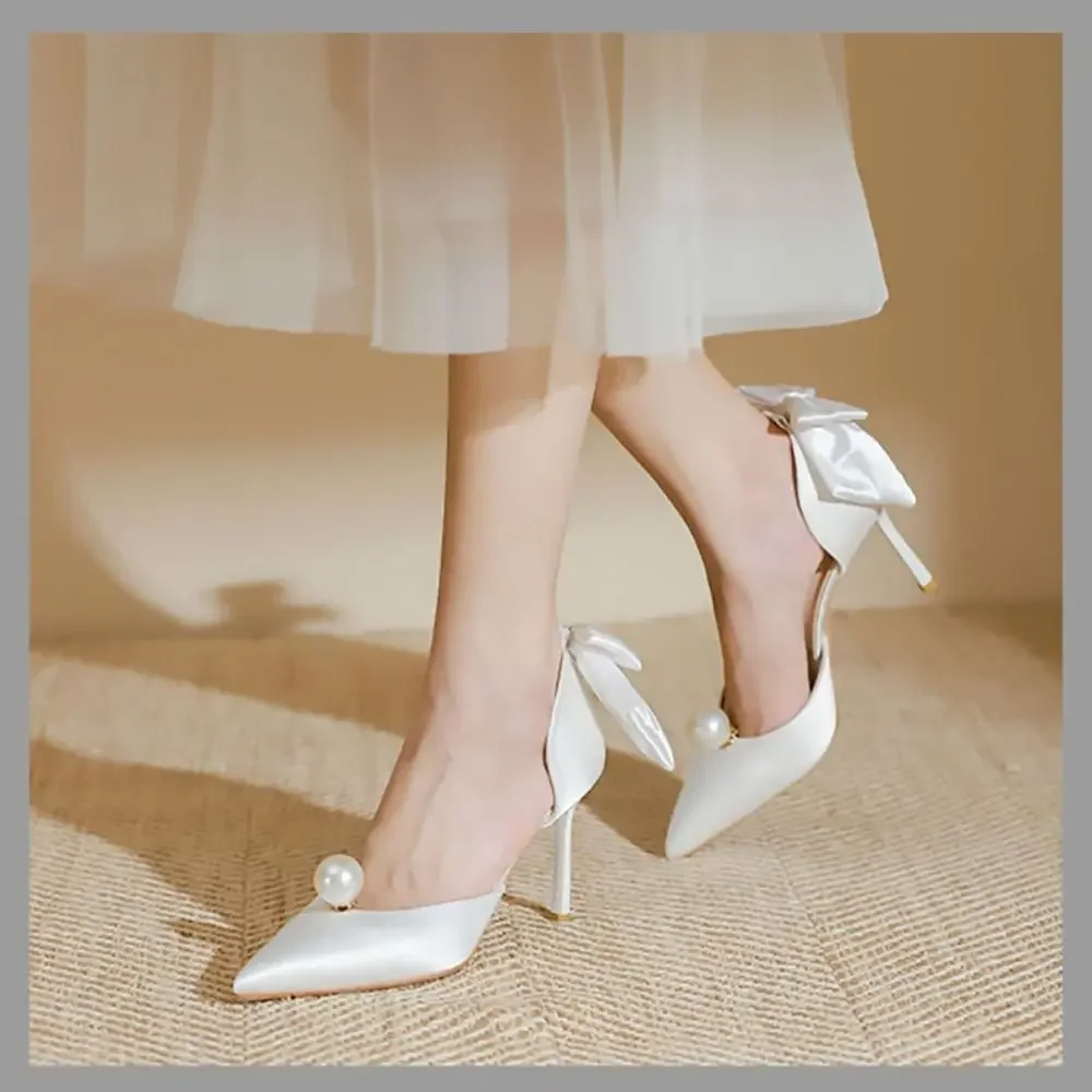Pinzas para zapatos de tacón alto con perlas grandes - imagen 3