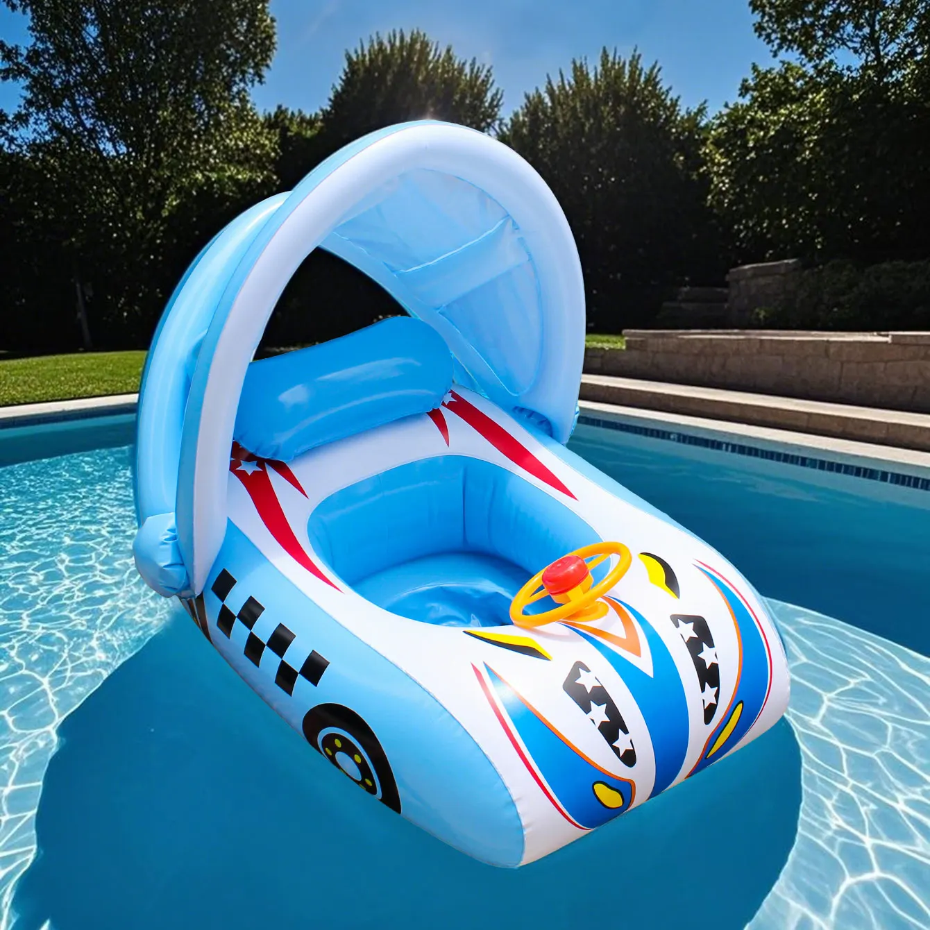 Lancha rápida inflable vista frontal