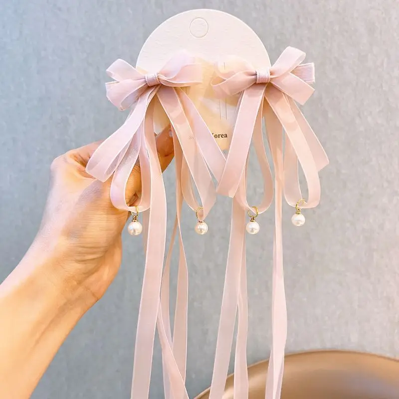 Lazo para el pelo de niñas con pasador de malla elegante - imagen 4