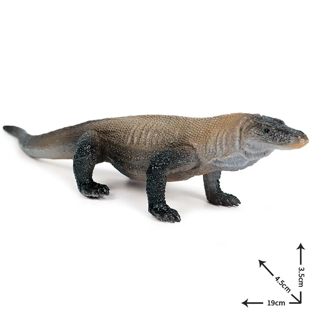 Detalle del modelo realista del dragón de Komodo