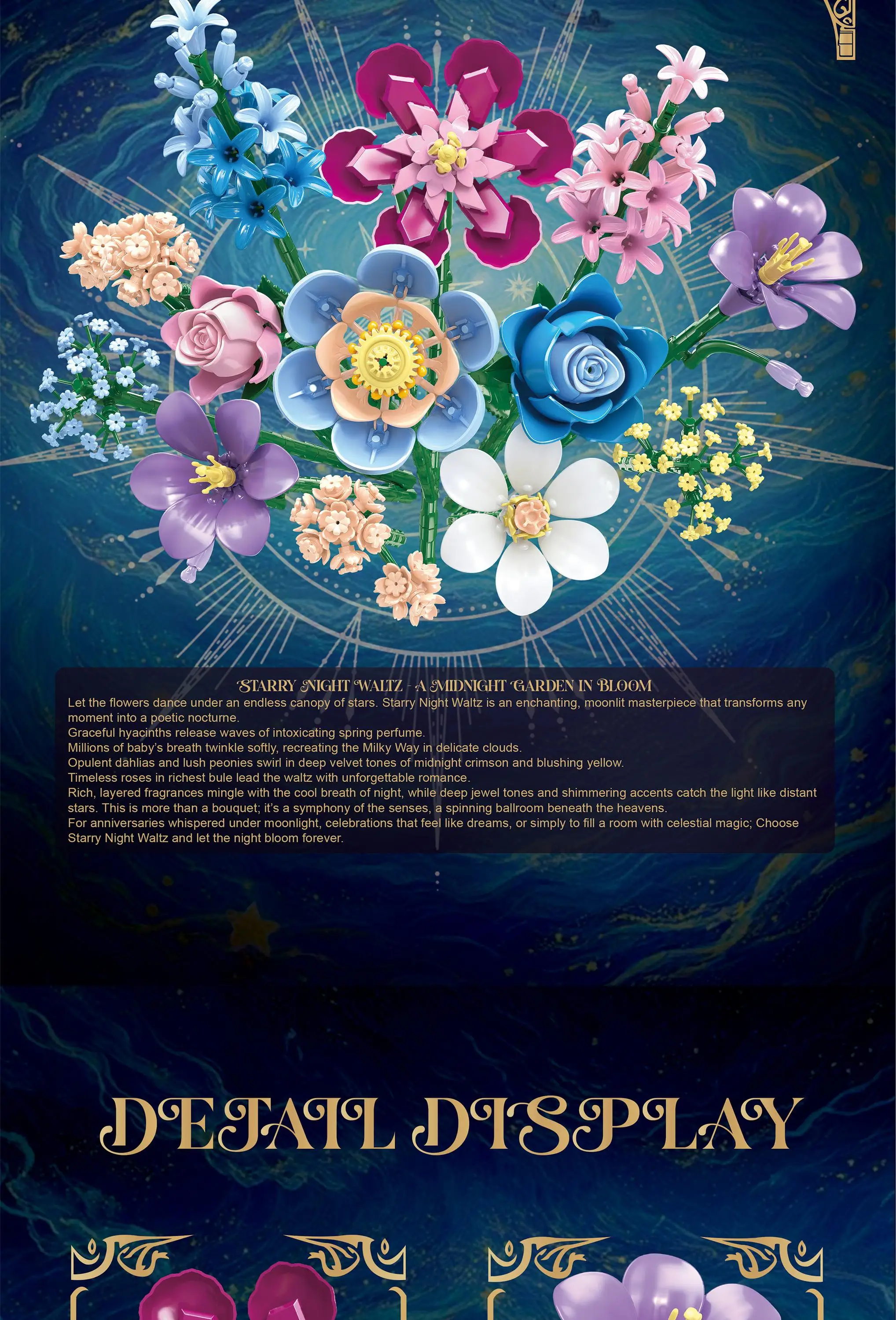 Detalle de las flores de construcción mostrando la textura de pétalos