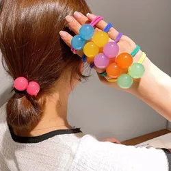 Lazos y bandas elásticas para el pelo con bolas dulces