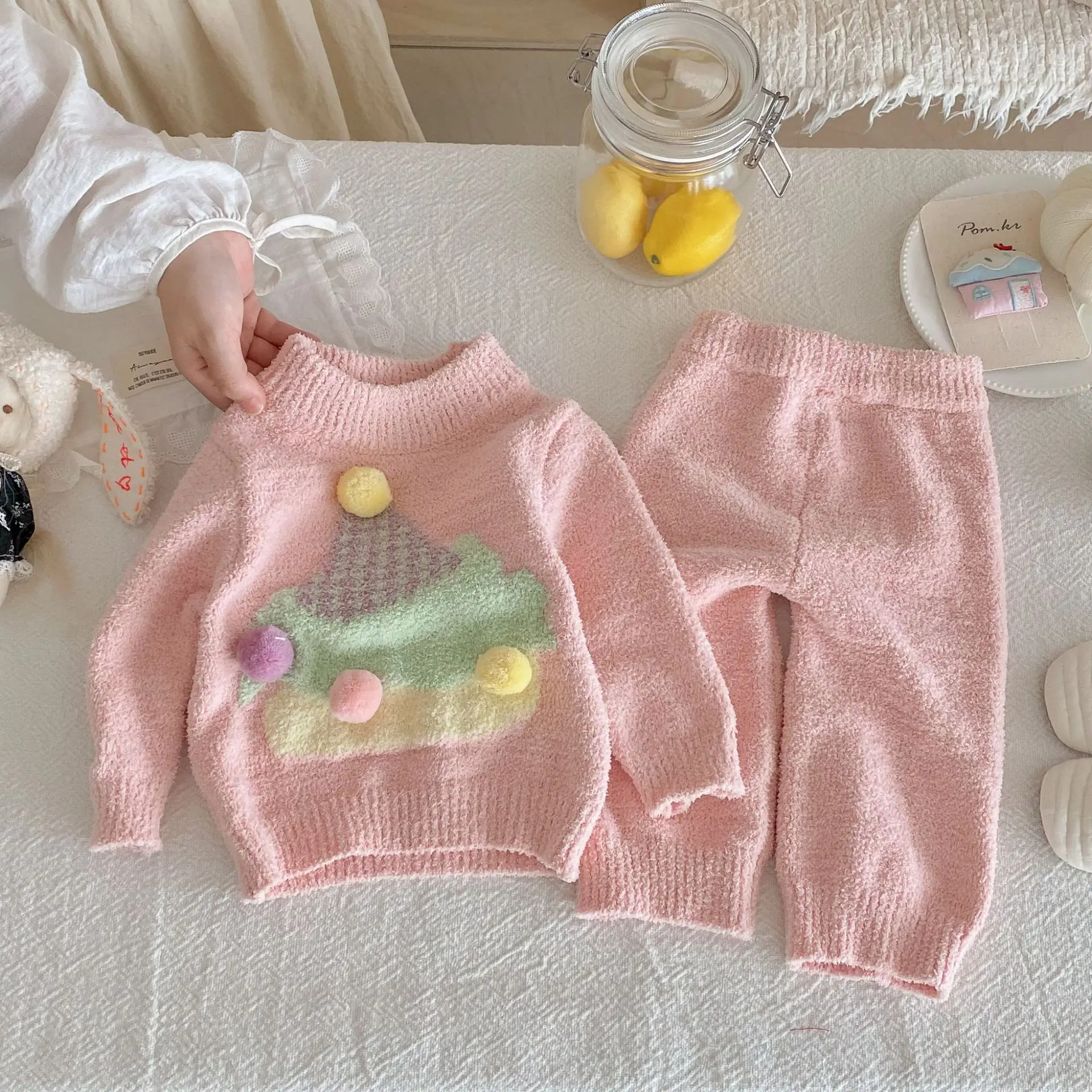 Conjunto de bebé Navidad cálido, traje infantil para otoño e invierno - imagen 3