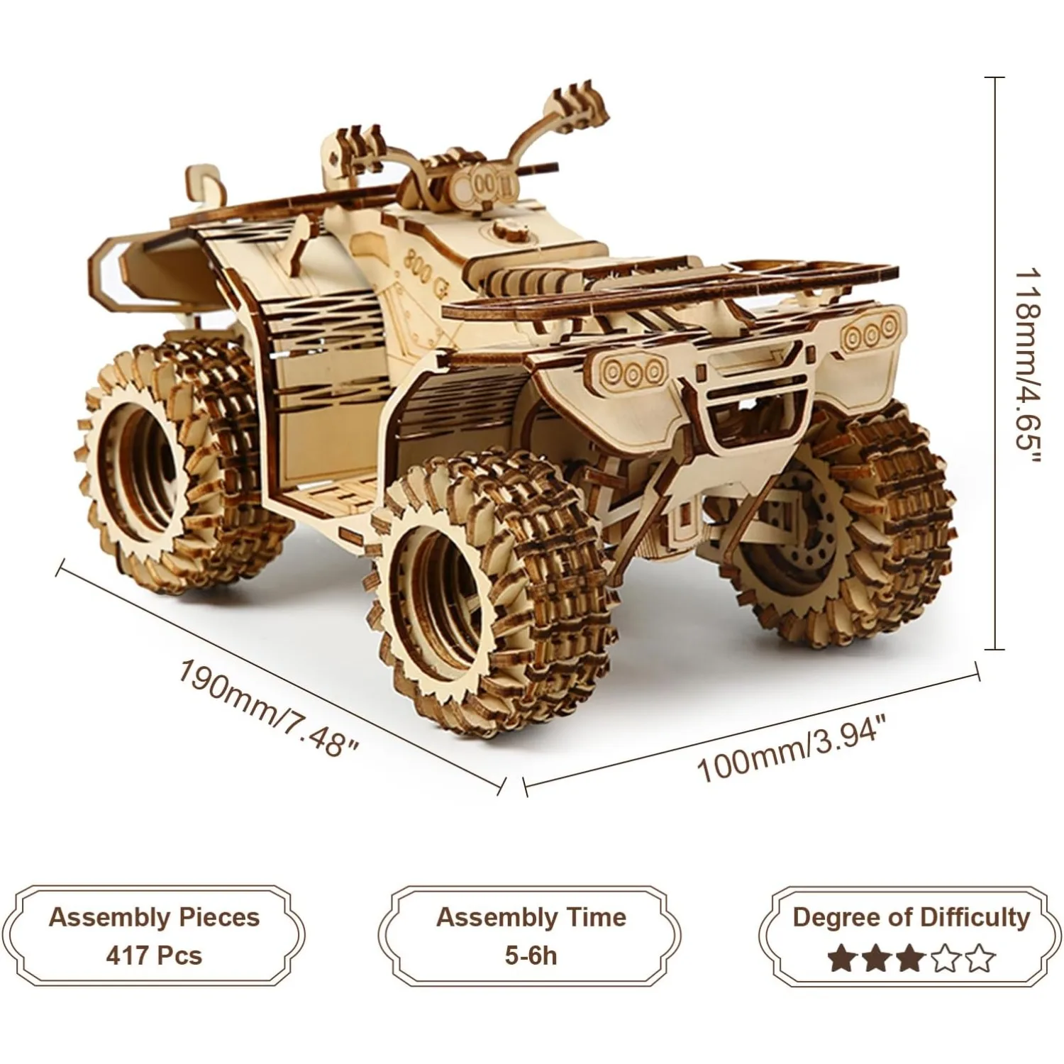 Rompecabezas 3D de madera para armar: modelo decorativo hogar - imagen 5