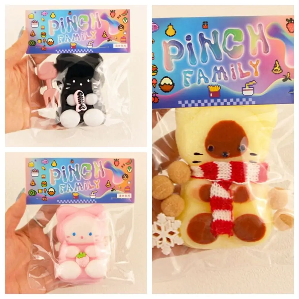 Juguete sensorial de gato con peluche antiestrés TPR suave