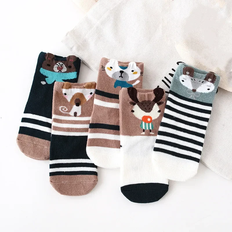 Calcetines de algodón para bebé con animales, primavera y verano - imagen 5
