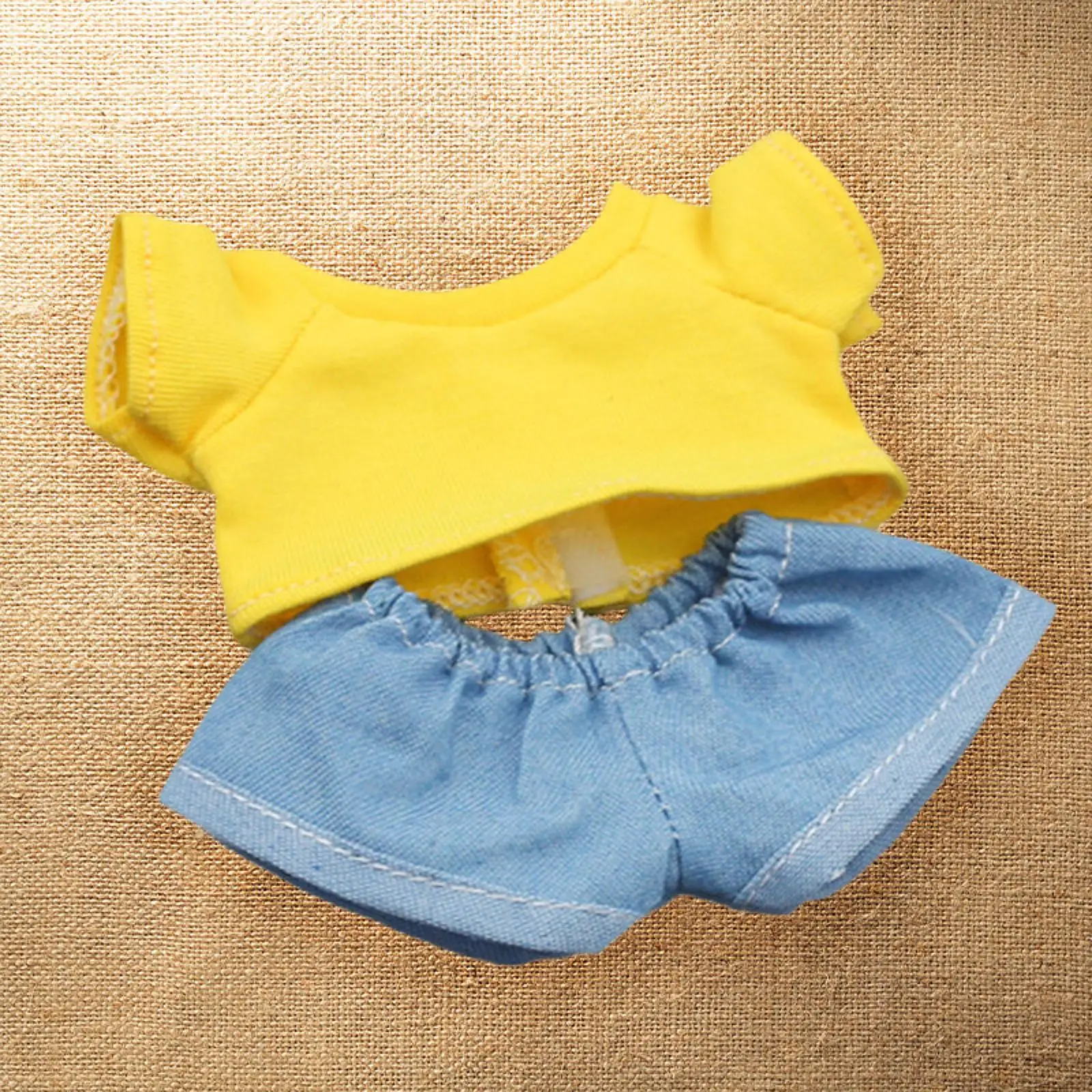 Conjunto de ropa de peluche para muñecas: top y pantalón