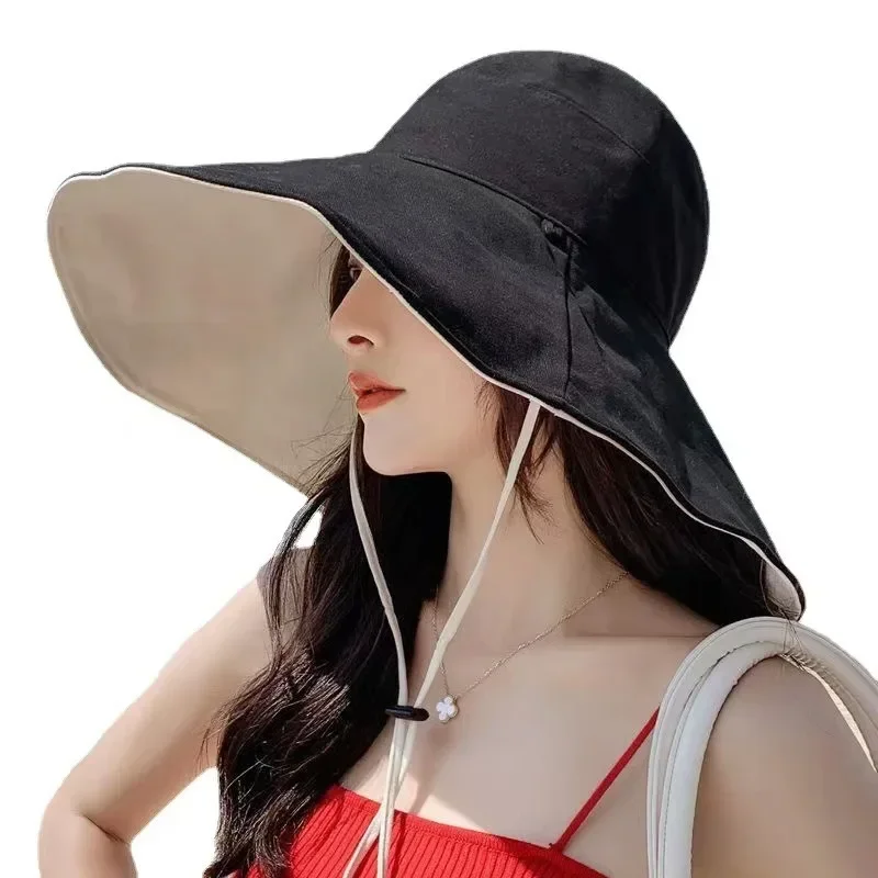 Sombrero infantil anti-UV de ala ancha – Plegable para playa - imagen 5