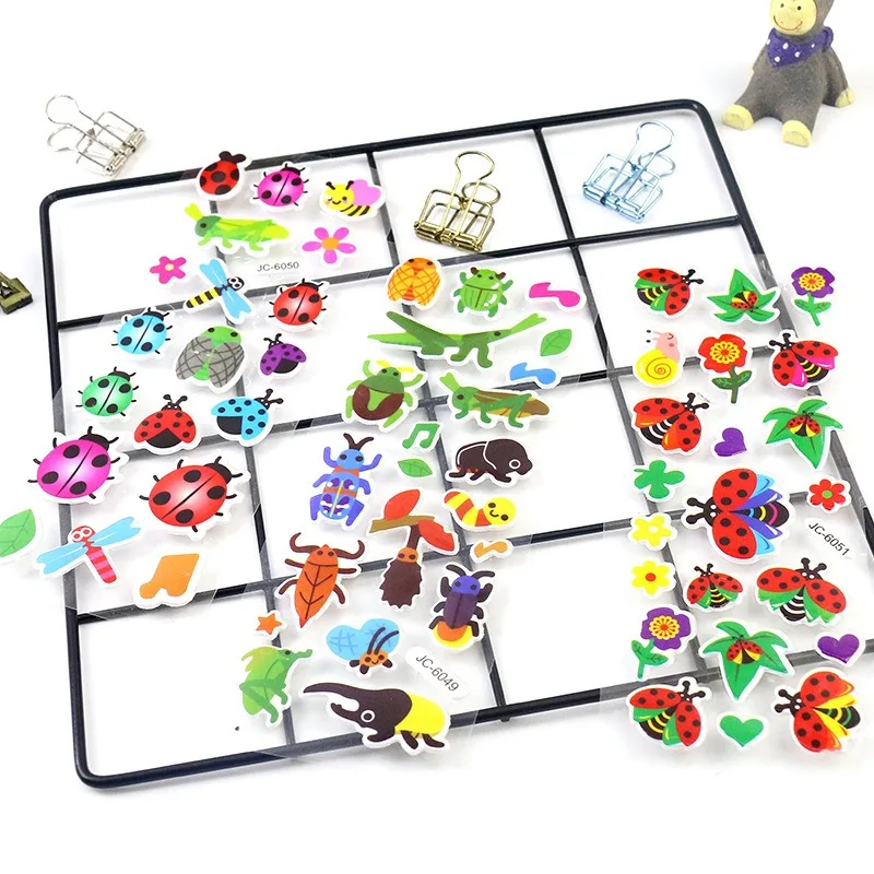 Pegatinas 3D hinchadas infantiles de animales y dinosaurios - imagen 4