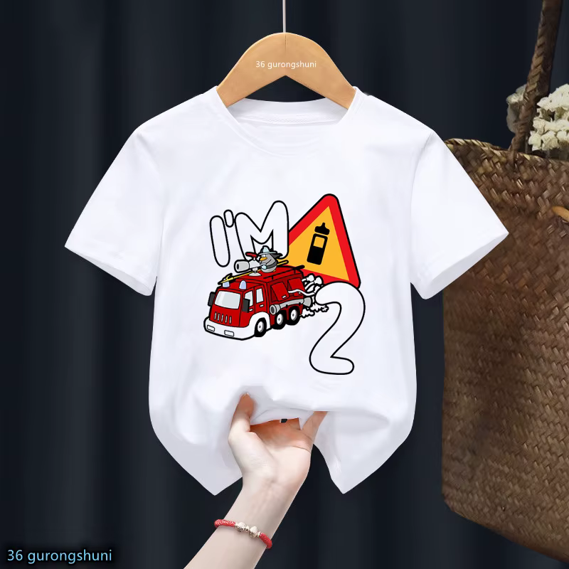 Camiseta bombero infantil – Regalo cumpleaños niños y niñas