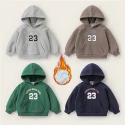 Sudadera infantil con capucha acolchada de invierno, jersey cálido