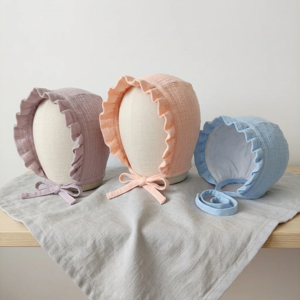 Gorro muselina algodón suave recién nacido – verano y otoño - imagen 5
