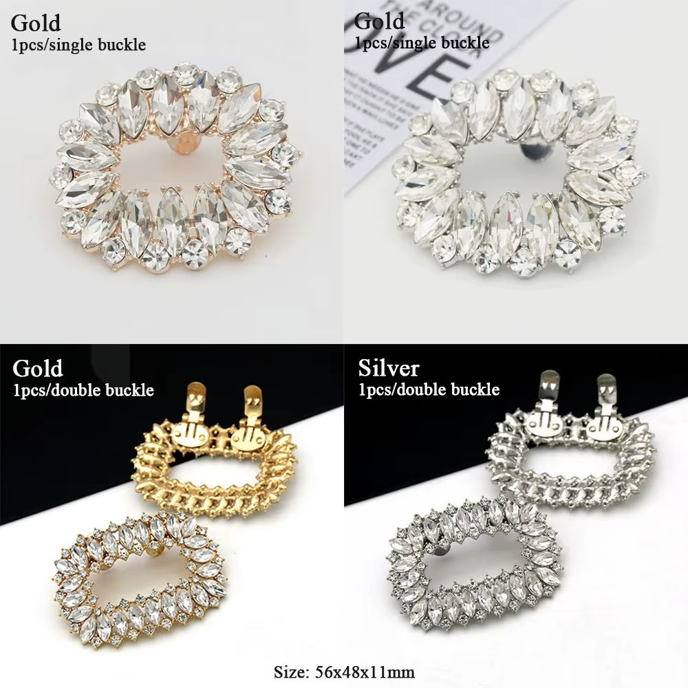 Clip decorativo brillante visto de frente