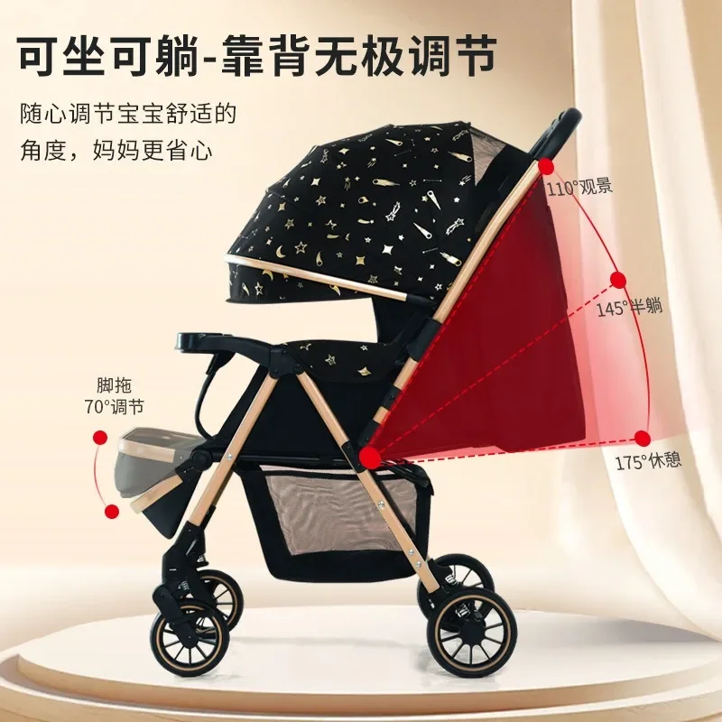 Carrito de bebé plegable con asiento reclinable - imagen 3