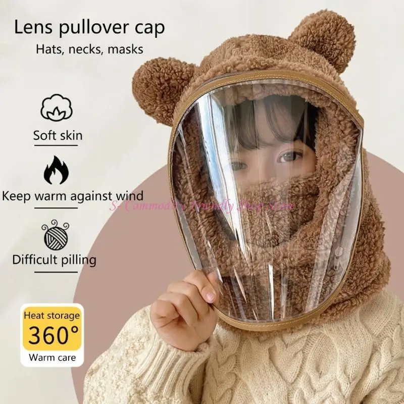 85AE Gorro bufanda a prueba de viento para niños otoño e invierno - imagen 3