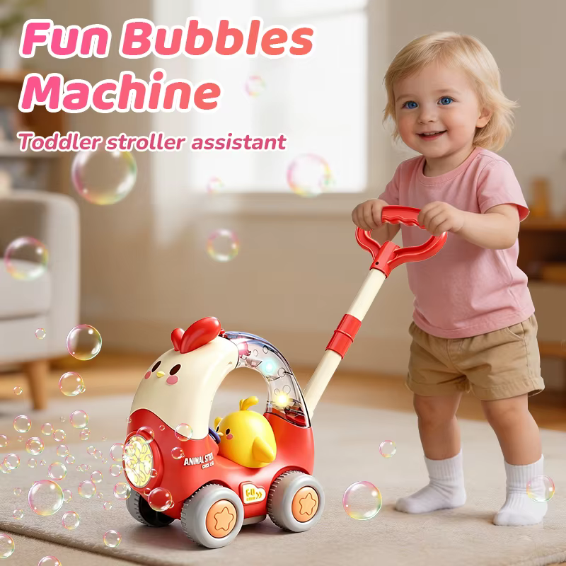 Carrito de burbujas portátil con luz para niños pequeños - imagen 3