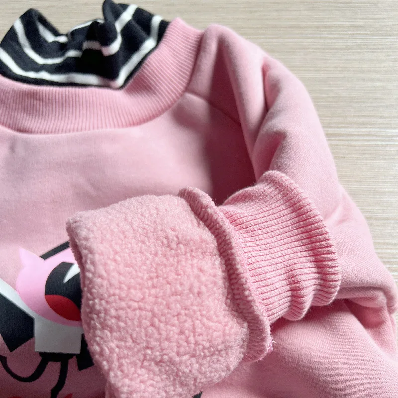 Sudadera de invierno para niña con forro polar y cuello alto - imagen 2