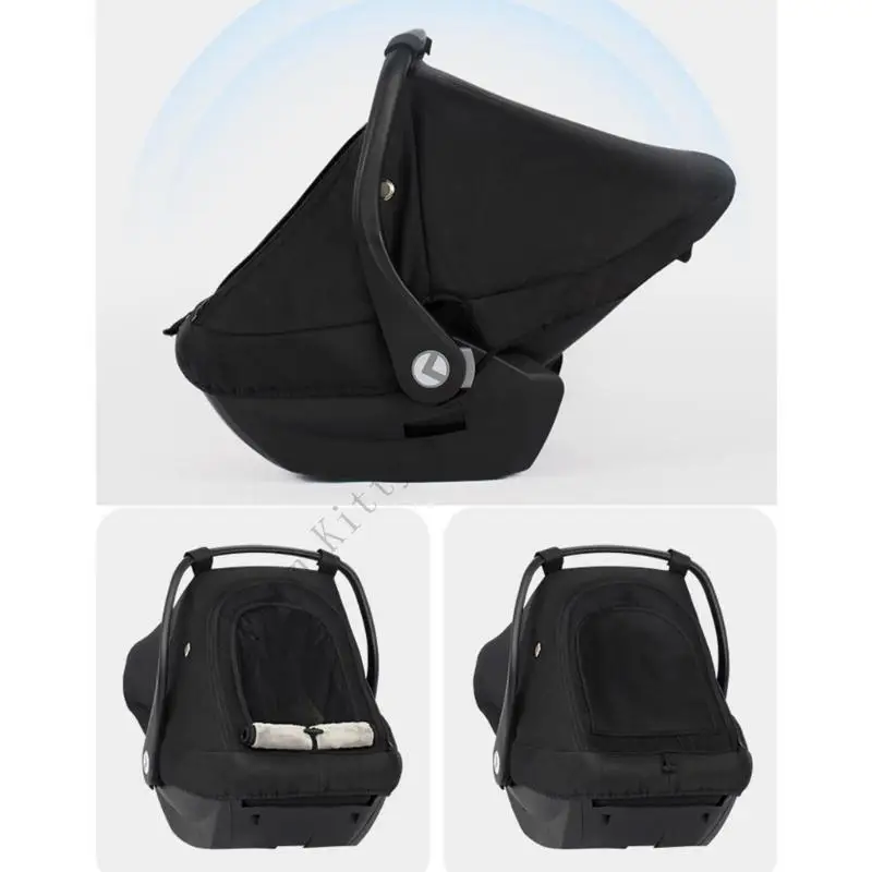 Funda parasol para silla coche bebé con mosquitera transpirable - imagen 4