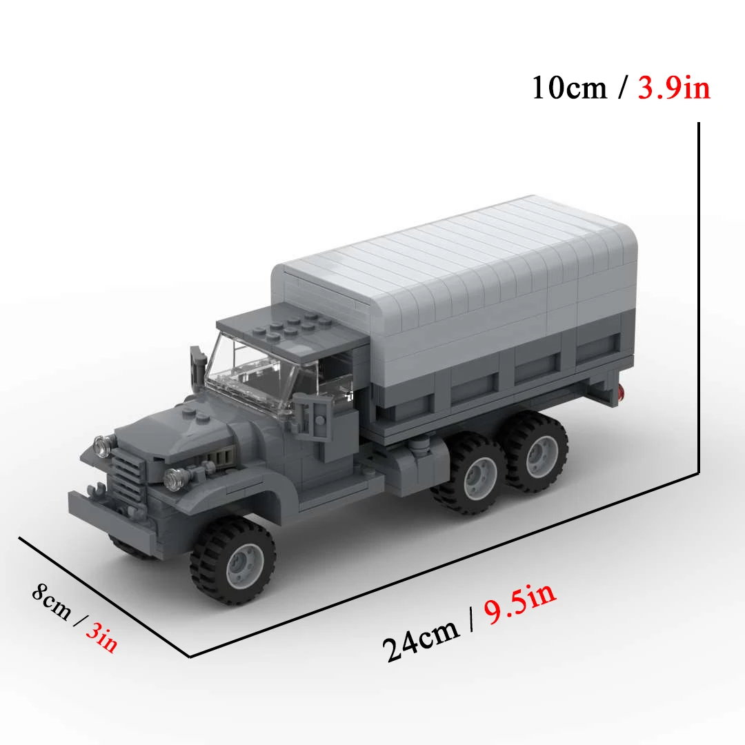 Camión todoterreno de juguete 6x6 con bloques de construcción - imagen 2