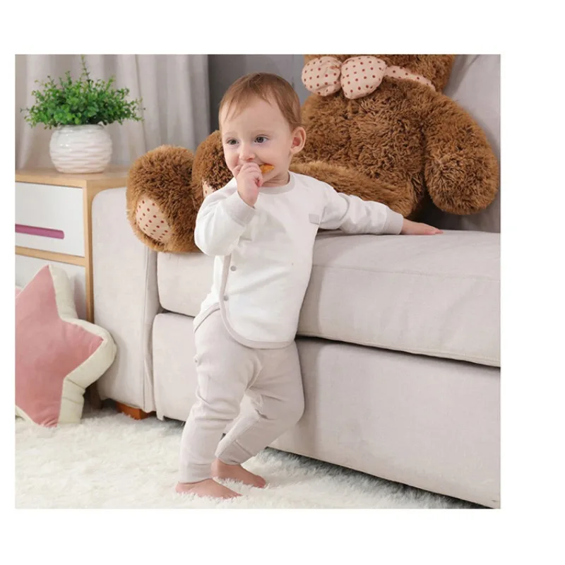 Pijama bebé de algodón con protección del vientre y cintura alta - imagen 3