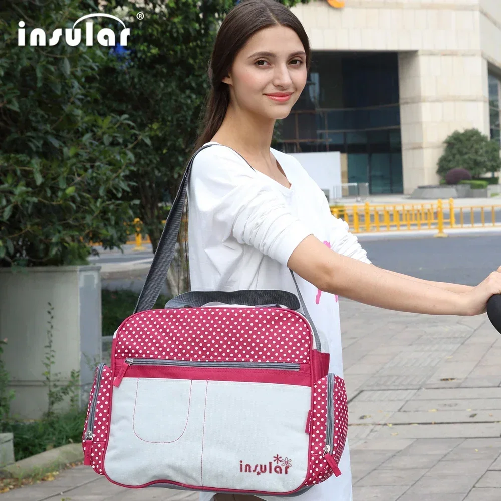 Bolso cambiador impermeable Insular-bolsas para pañales – Estilo messenger - imagen 4
