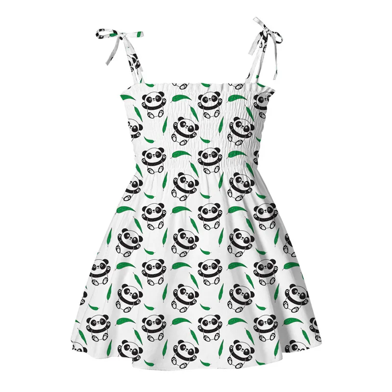 Vestido verano niña algodón – Estampado playero sin mangas - imagen 2