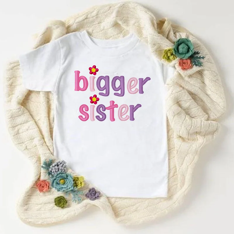 Camisetas a juego de hermanas – Manga corta blanca para niñas - imagen 3