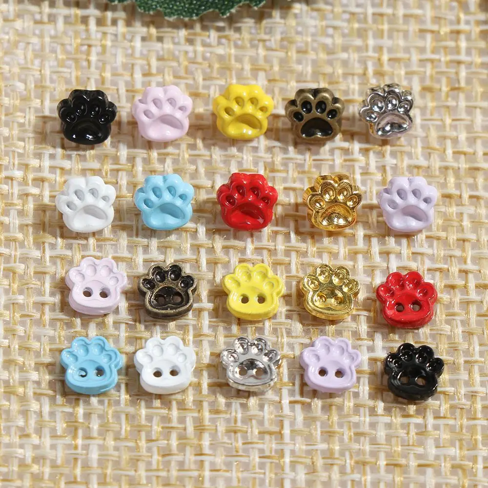 Botones mini metálicos estilo pie de oso para ropa de muñeca - imagen 2