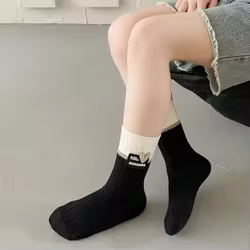 Calcetines escolares algodón suave corazón caramelo niños