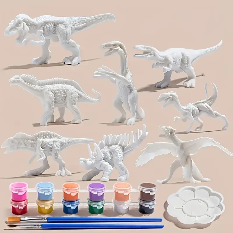 Juego para colorear de dinosaurios DIY con pared creativa - imagen 3