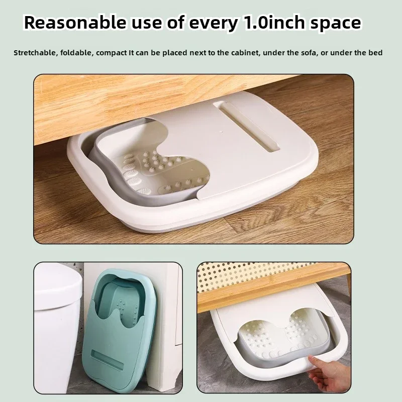Cubo de masaje plegable en entorno de baño