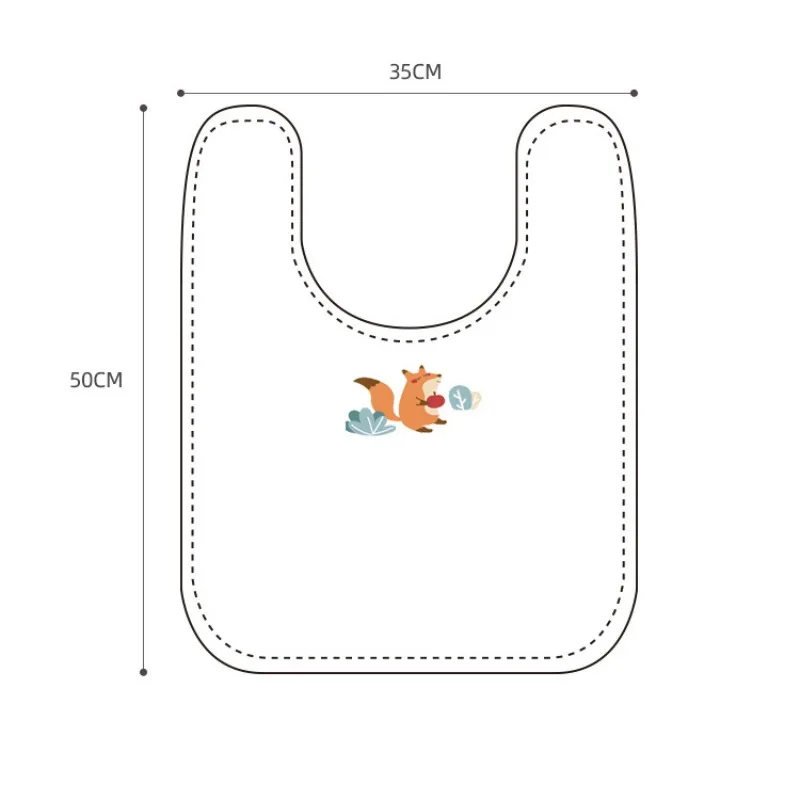 Baberos impermeables de felpa con dibujos de oso para bebés