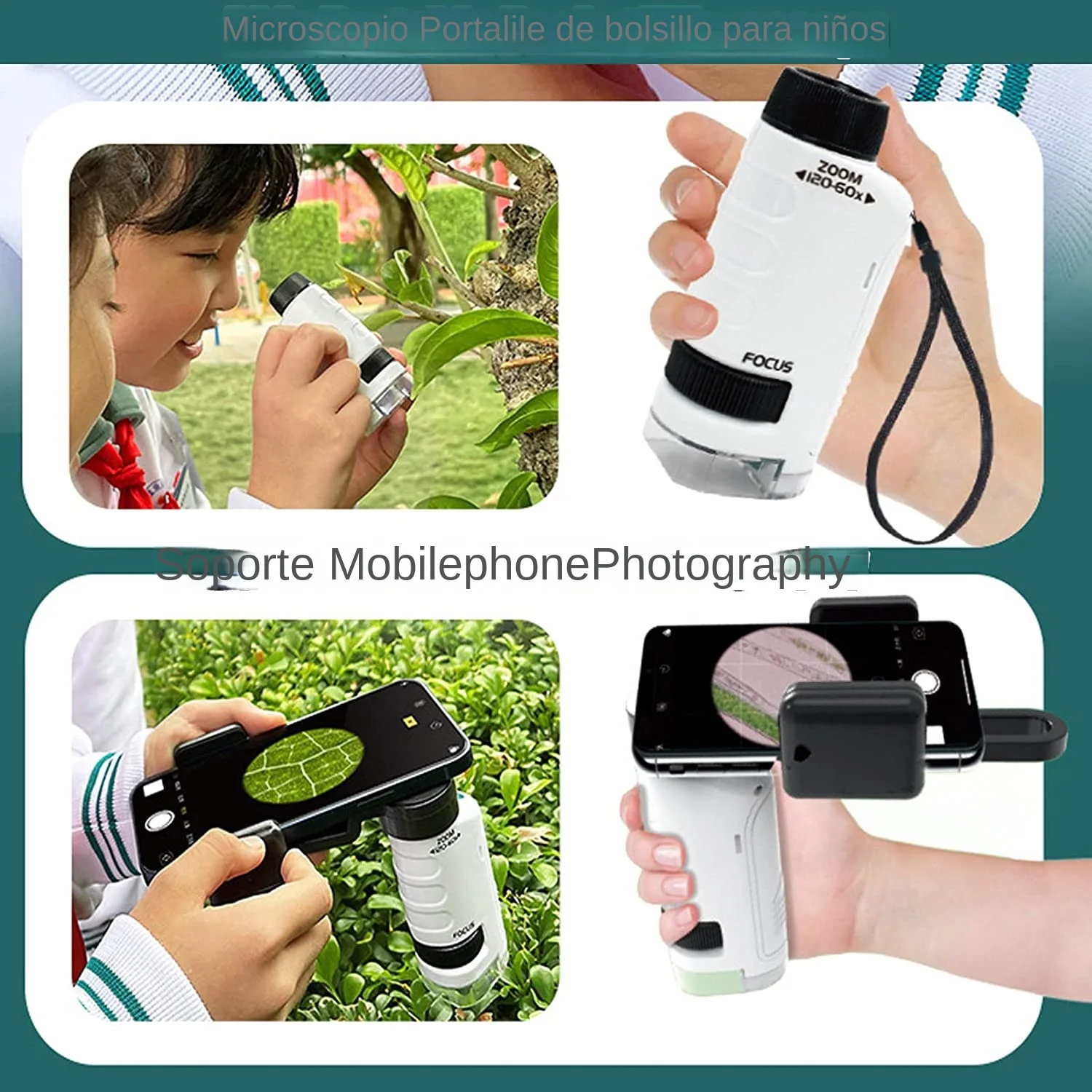 Microscopio LED de bolsillo para niños - imagen 3