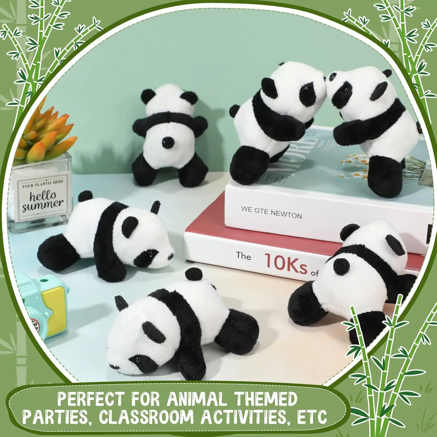 Mini peluche panda de tamaño pequeño