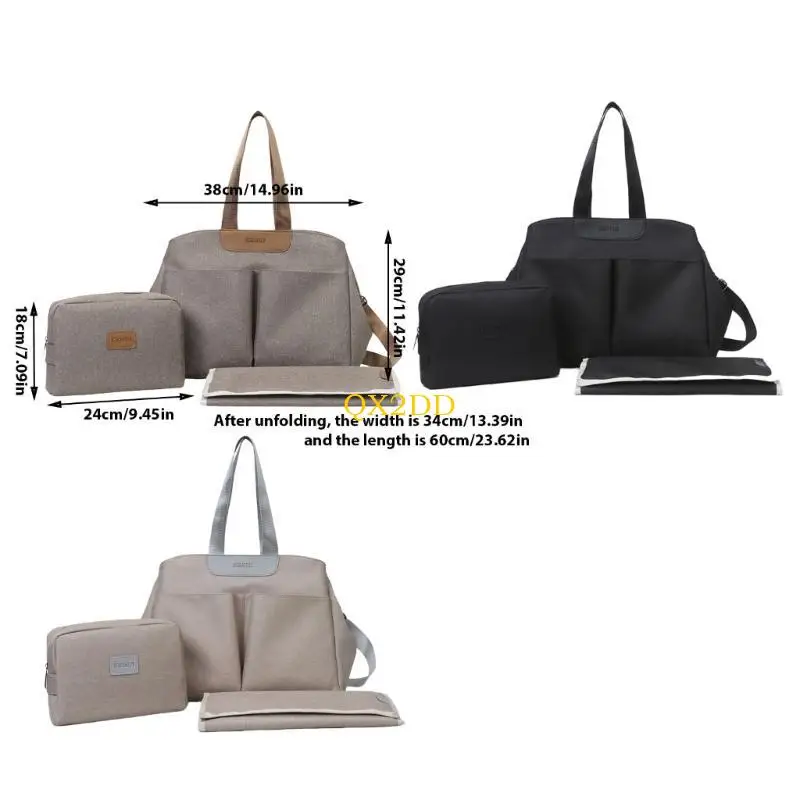 Bolso de pañales para mamá con cambiador, gran capacidad - imagen 2