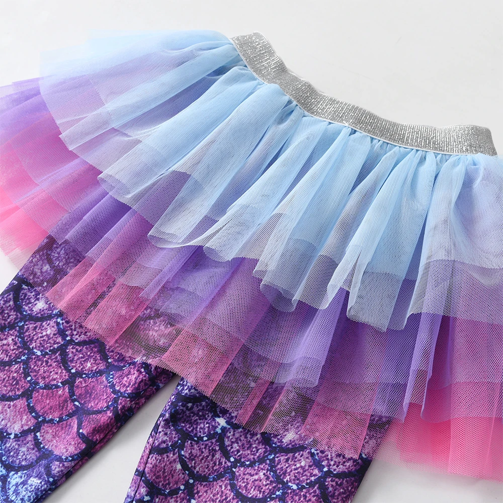 DXTON Disfraz de baile para niñas con pantalón falda tul - imagen 2