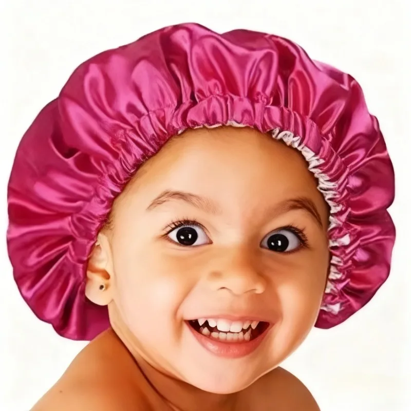 Gorro de dormir de satén reversible con cordón ajustable niños - imagen 2