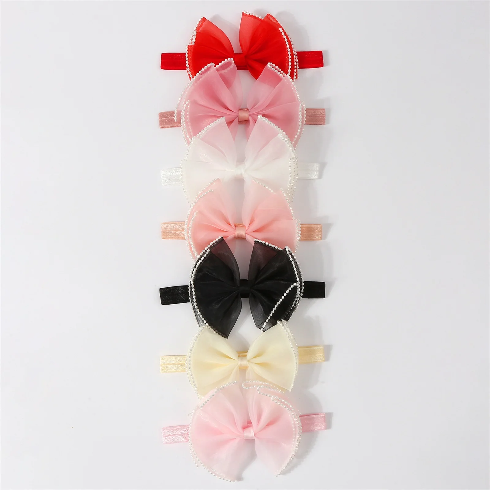 Tregren Conjunto calcetines de ballet y diadema con lazo para bautizo - imagen 4