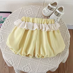 Pantalones cortos verano encaje para bebé niña – estilo casual