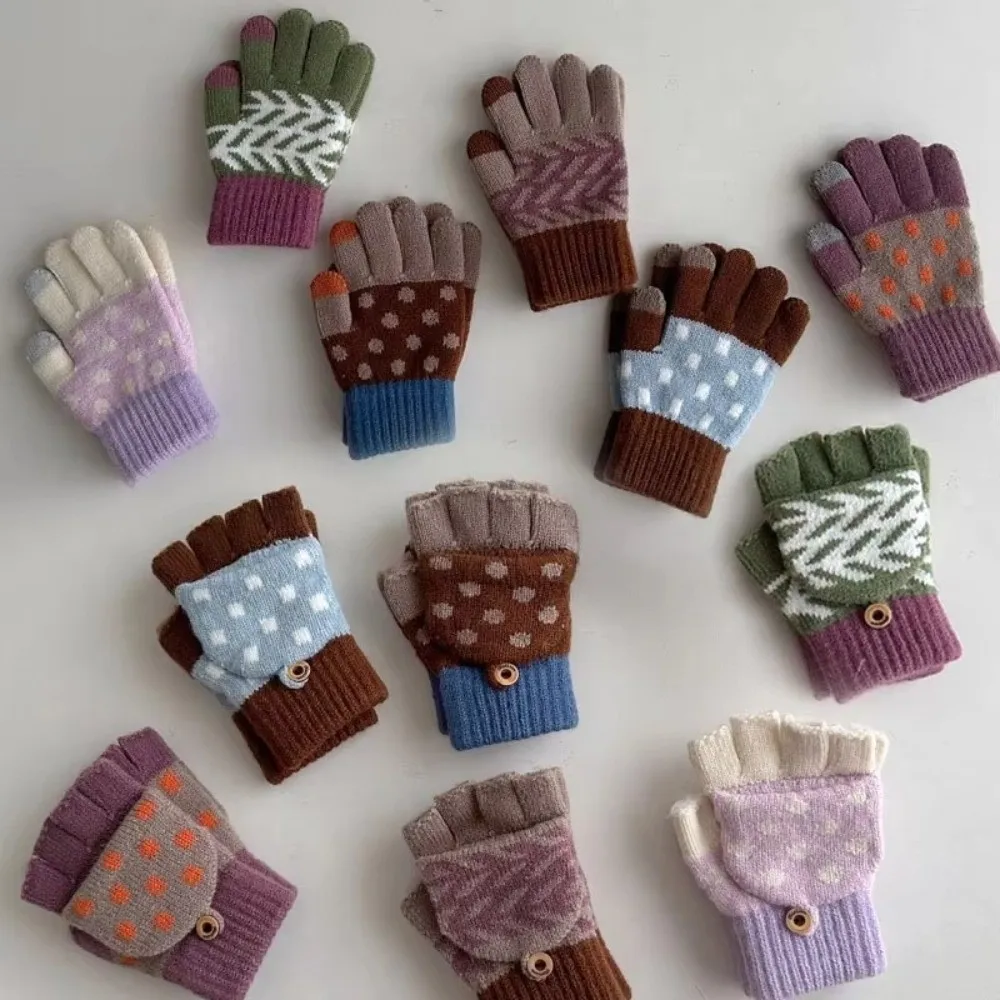 Guantes de invierno con dedos individuales para niños térmicos - imagen 4