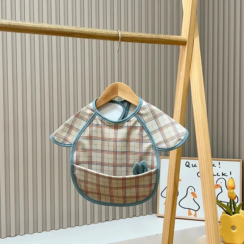 Baberos impermeables de bebé con dibujos animados, manga corta - imagen 2