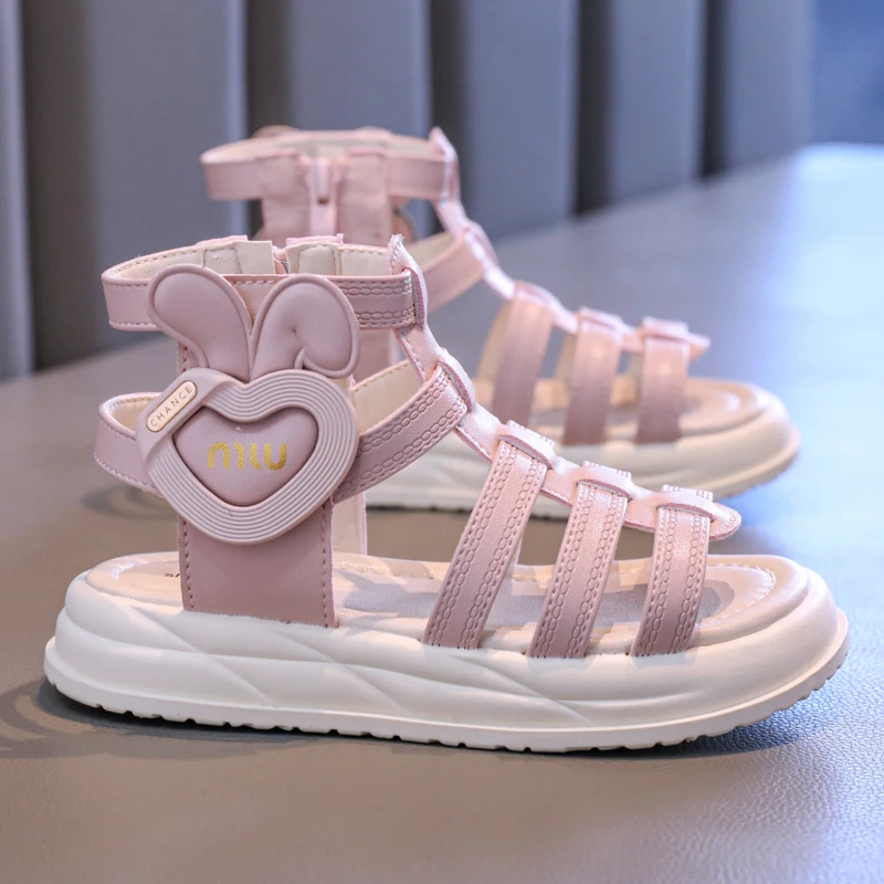 Sandalias planas suaves con tiras y agujeros para niñas de playa - imagen 2