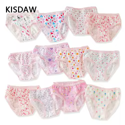 Calzoncillos de algodón con estampado floral para niñas de 2 a 10 años