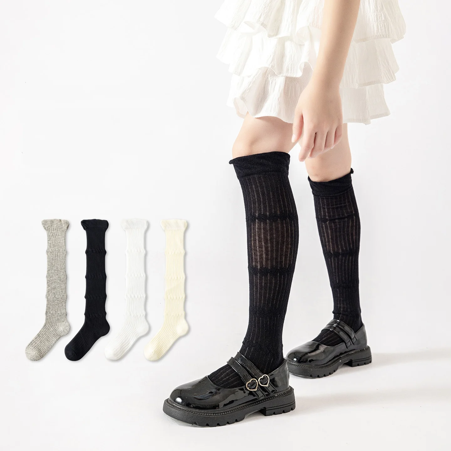 Calcetines finos de verano hasta la rodilla de algodón transpirable - imagen 4