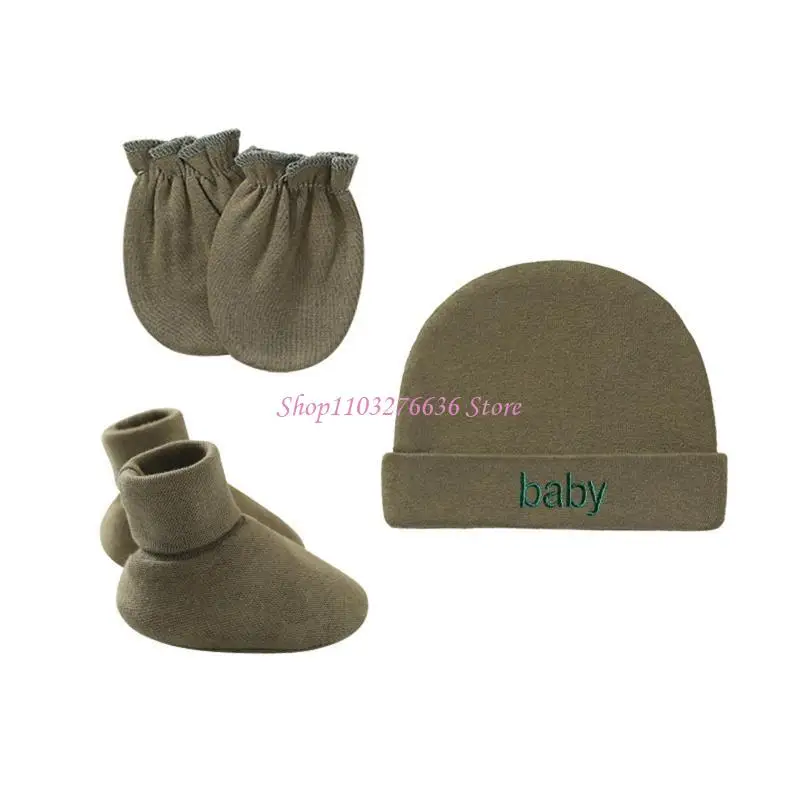 Conjunto para bebé recién nacido: gorro, guantes y cubrepiés