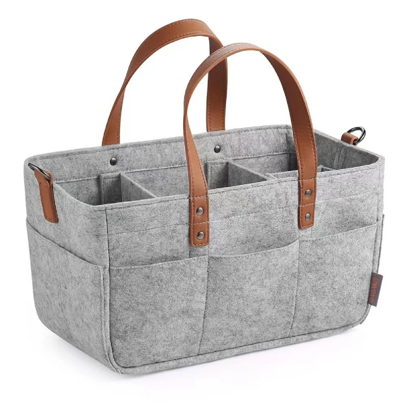 Bolsa de pañales de fieltro para mamá y bebé organizadora - imagen 5