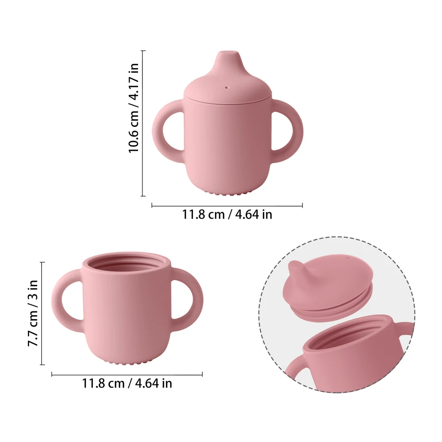 Tazas de silicona para bebé y niño pequeño - Vasos de aprendizaje - imagen 3
