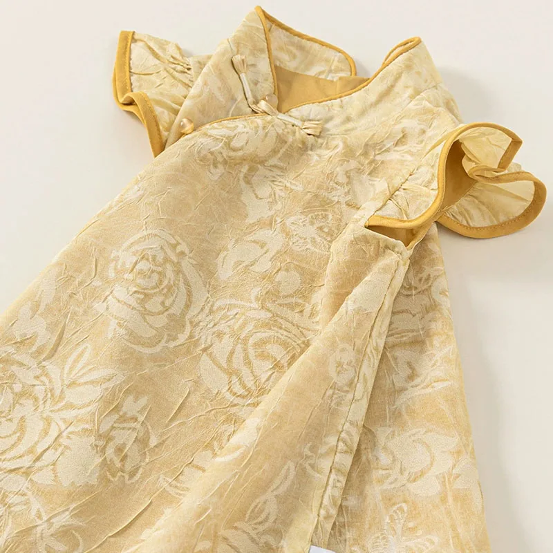 Vestido de algodón sin mangas para niña – estampado floral de verano - imagen 5