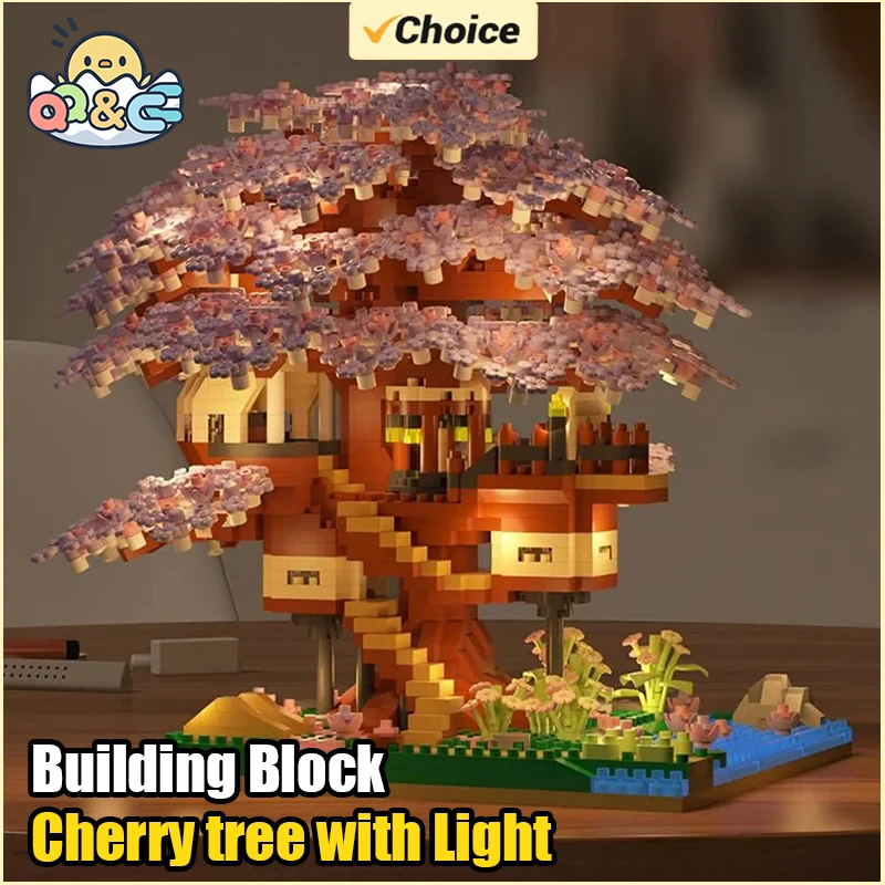 Árbol de flores DIY con micro bloques de construcción para regalar